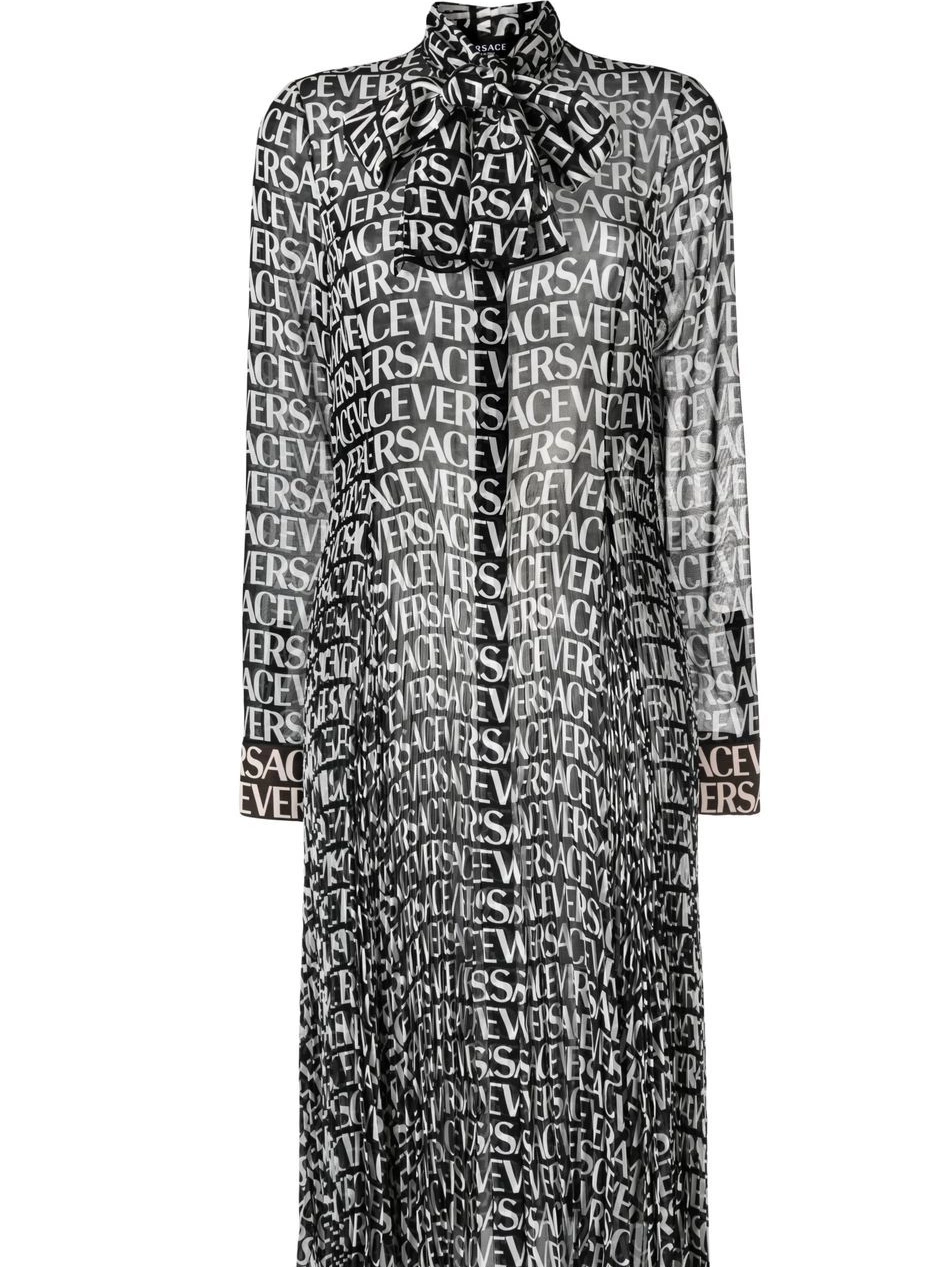 Affordable shirtdress logo-print Women silk Versace 0810